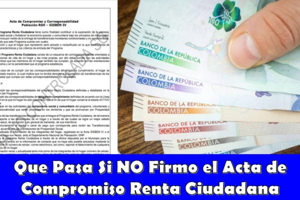 NO FIRMA ACTA DE COMPROMISO