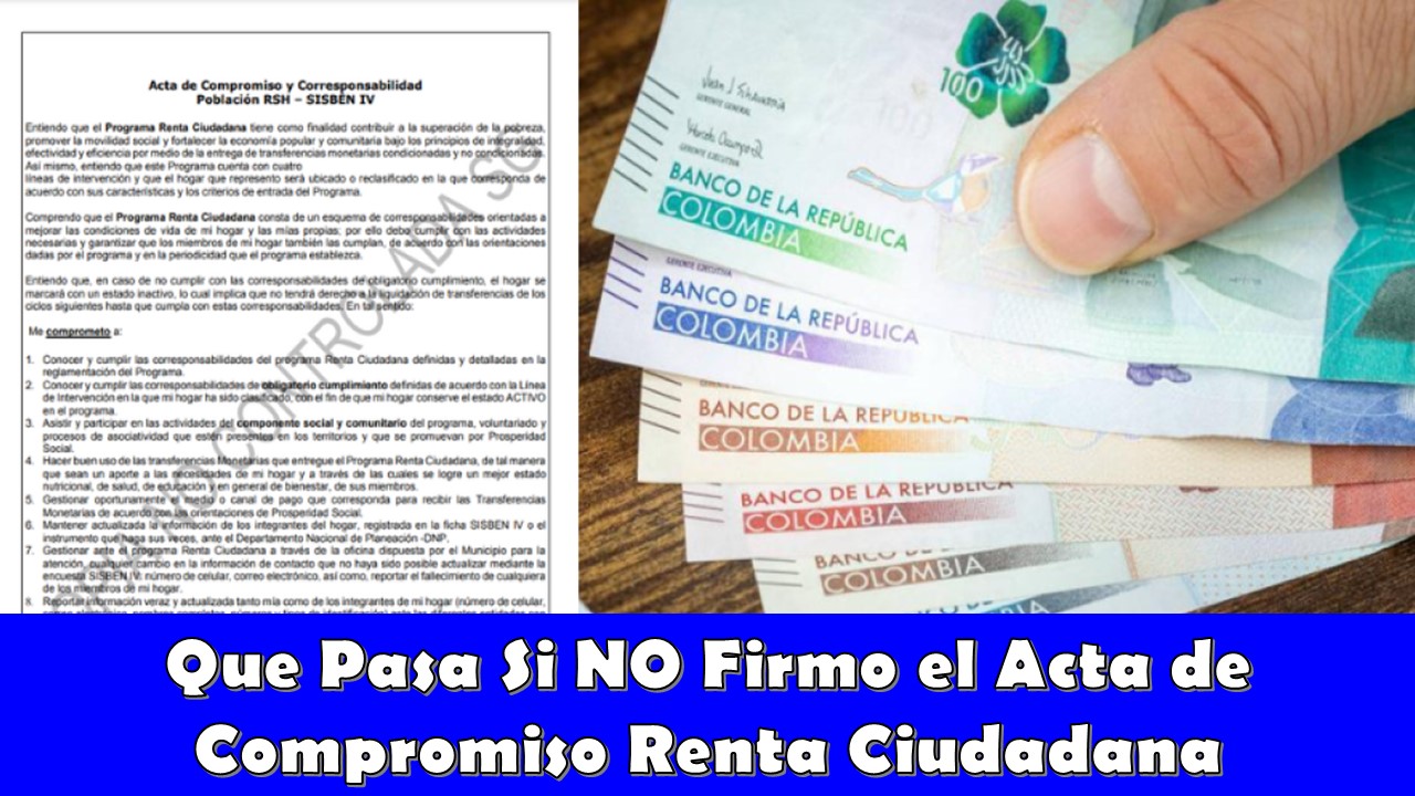 NO FIRMA ACTA DE COMPROMISO